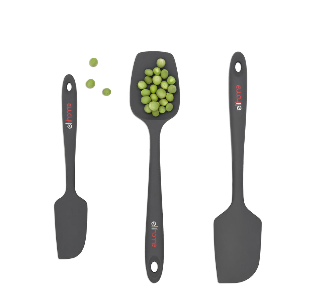 8 Piece Silicone Spatula Set - Teal Grey