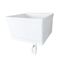 Tehila Standard Wall-Mounted White Utility Sink, No Supply Lines