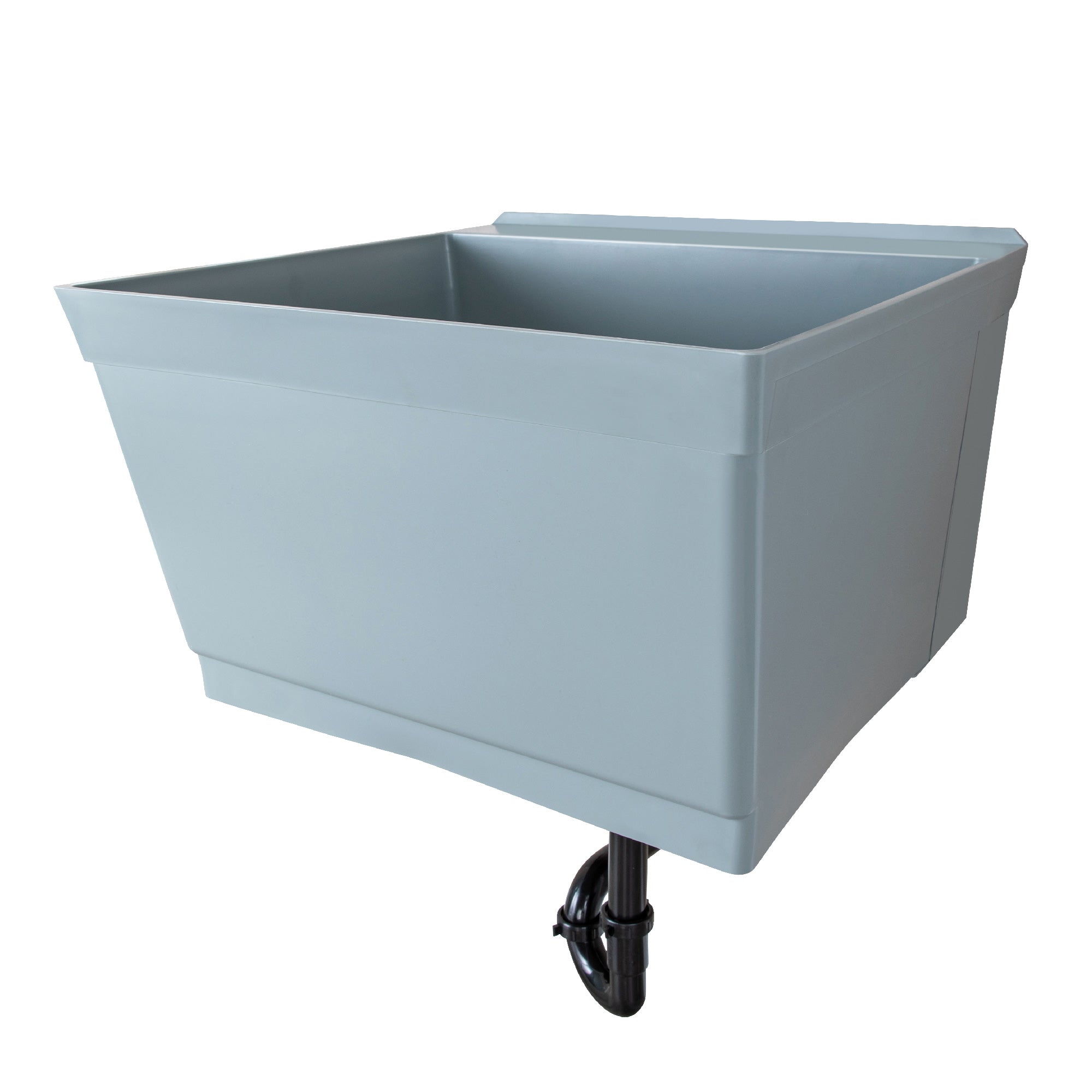 Tehila Standard Wall-Mounted Grey Utility Sink, Water Supply Lines Included