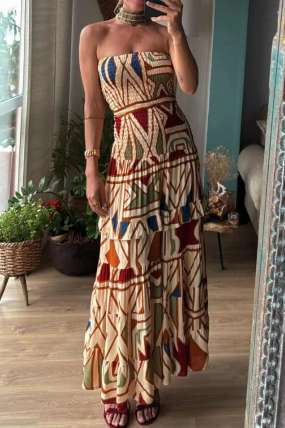 Smocked Printed Tube Dress - Chic Summer Style for Every Occasion