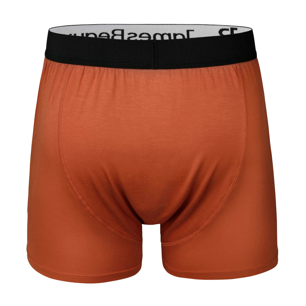 Men's Orange Bamboo Anti-Chafing & Breathable Boxer Shorts (3-Pack)