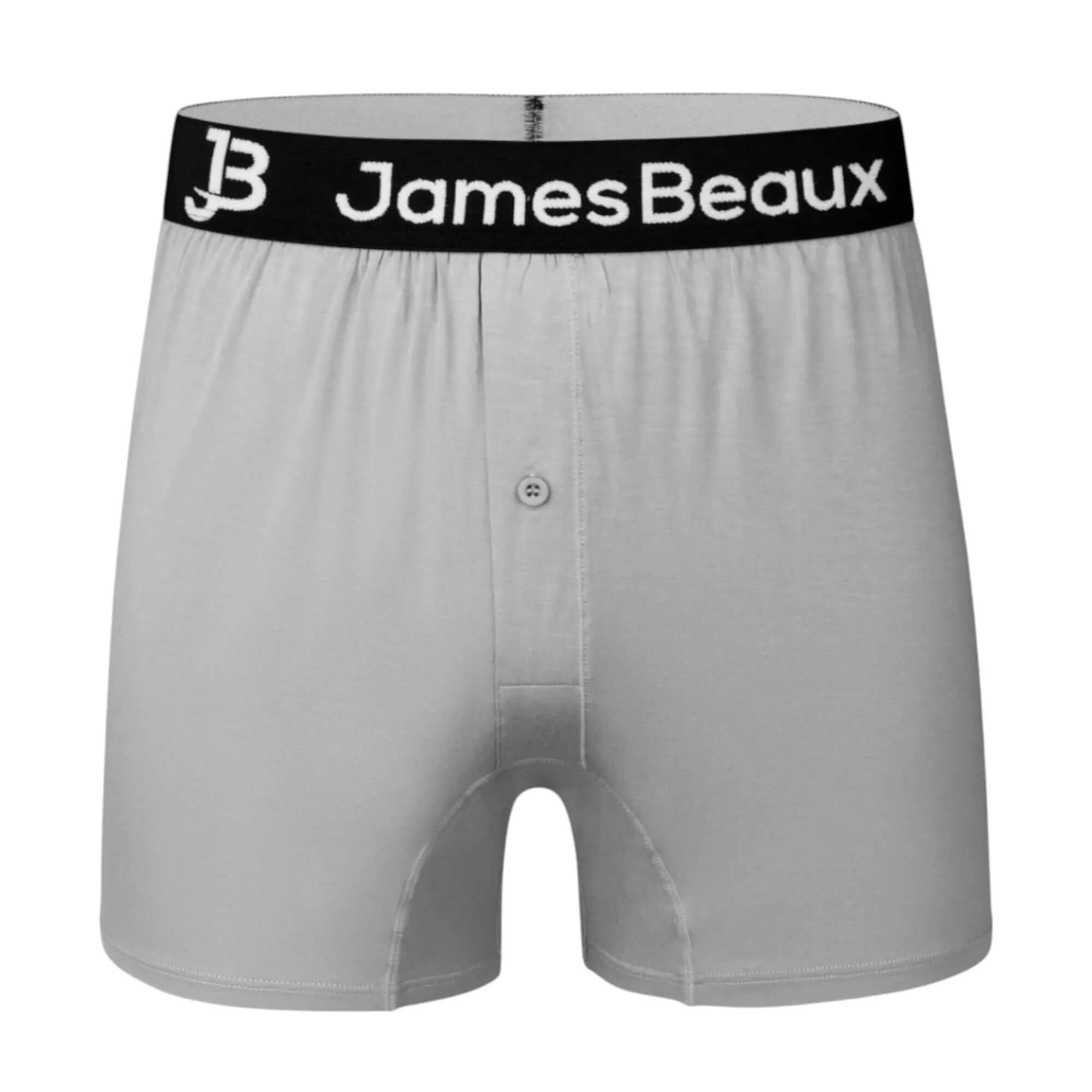 Men's Bamboo Boxer Shorts - Ultra-Soft & Breathable Underwear (Heather Gray)