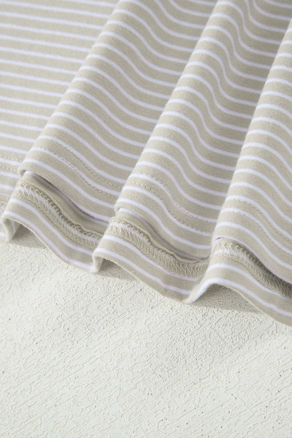 Stripe Dolman Sleeve Polo Shirt & Drawstring Shorts Set