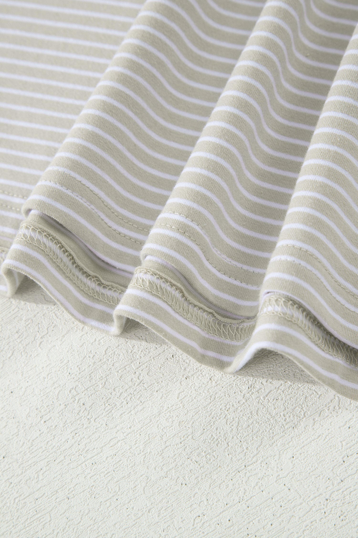 Stripe Dolman Sleeve Polo Shirt & Drawstring Shorts Set