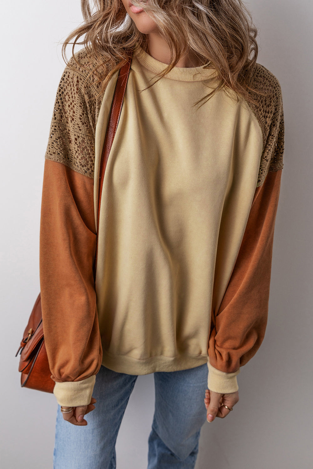 Scarlett Colorblock Drop Shoulder Sweatshirt