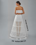 A-line Wedding Dress Underskirt, White Petticoat Skirt, Three Hoop Skirt