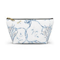 Customizable: Floral T-bottom Accessory Pouch | Gift for Her, Makeup Bag, Travel Organizer, Storage Solution, Spring Decor