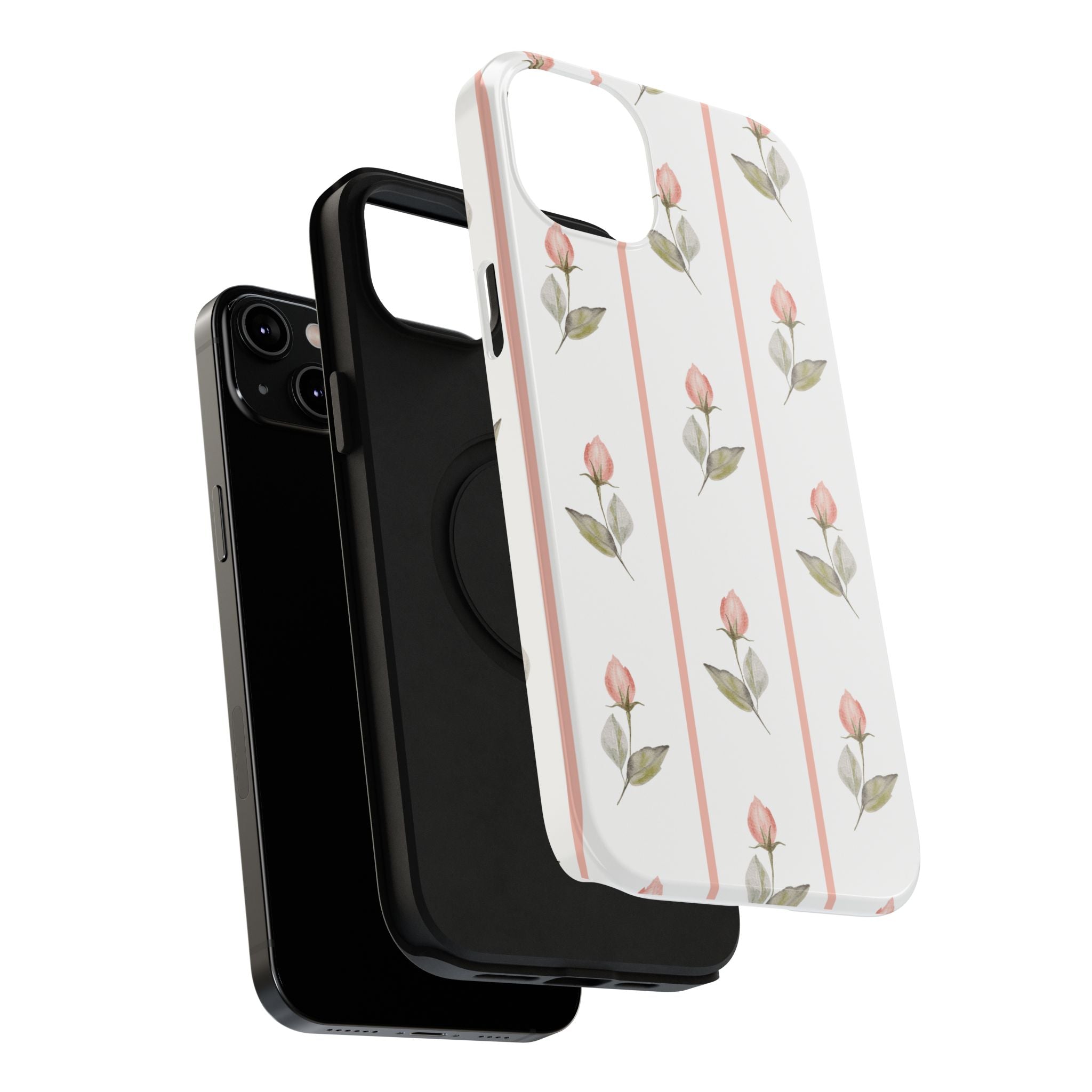Customizable: Floral Impact-Resistant Phone Case, Chic Phone Cover