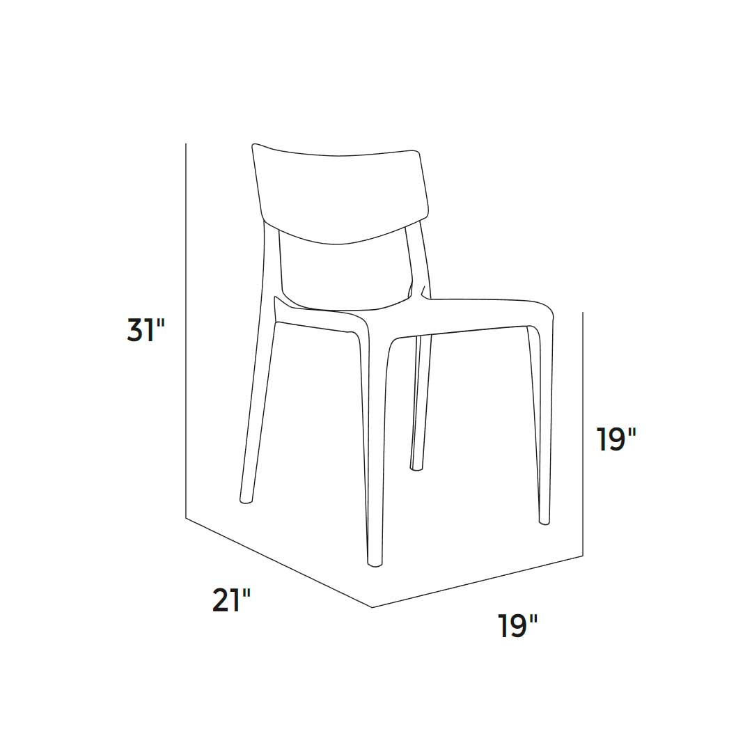 Outdoor Dining Chair - stacking - Set of 4 - Town