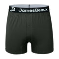 Men's Bamboo Boxer Shorts - Ultra-Soft & Breathable Underwear (Black)