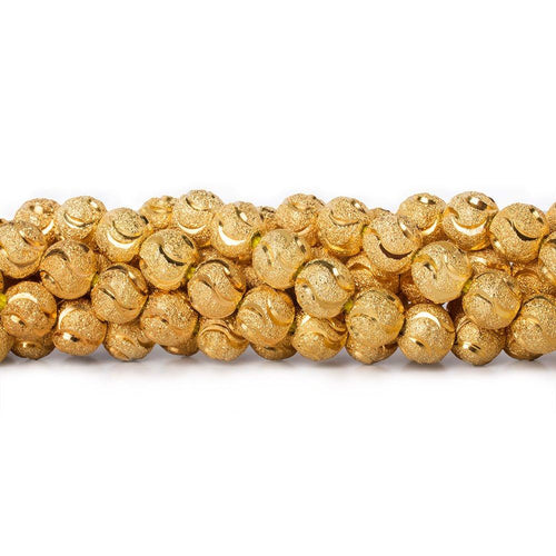 10mm 22kt Gold Plated Brass Stardust Half Moon Round Beads