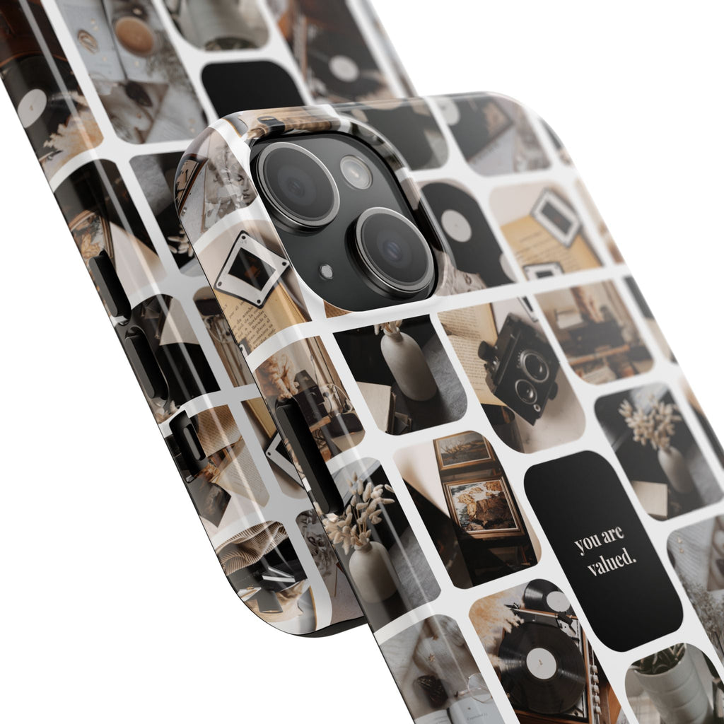 Retro Collage Phone Case - You Are Valued, Durable Protection for Your Device, Thoughtful Gift for Friends & Family, Perfect for Any [...]