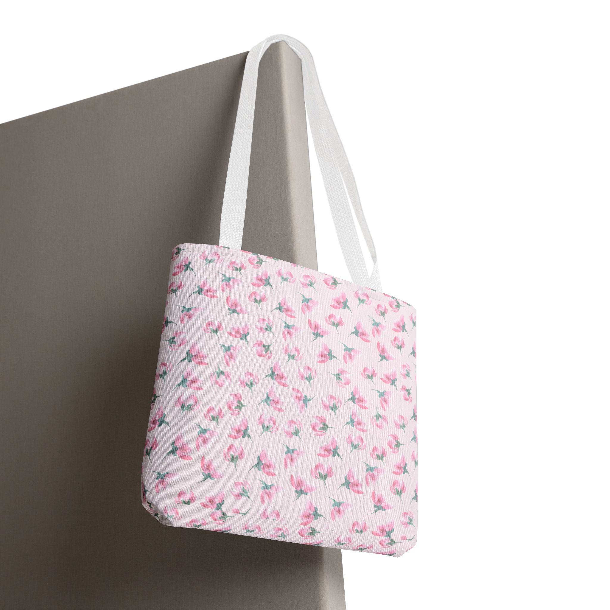 Customizable: Chic Floral Tote Bag, Versatile Shopping Bag, Pretty Grocery Tote, Cute Beach Bag, Stylish Gift for Her