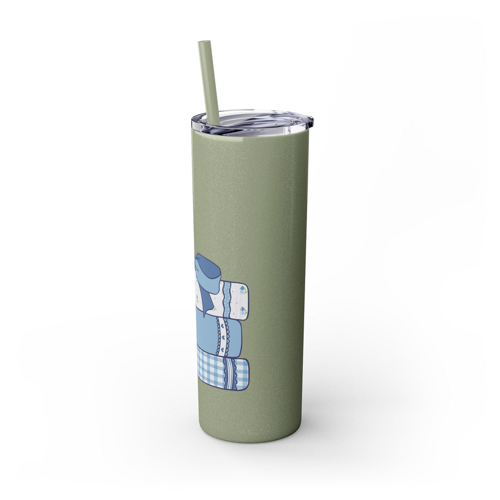 Customizable: Girly Book Club Skinny Tumbler with Straw, 20oz | Perfect for Events, Gifts, Coffee, and Summer Drinks