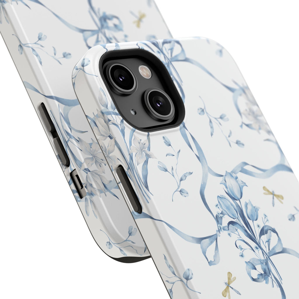 Customizable: Blue Floral-Inspired Phone Case