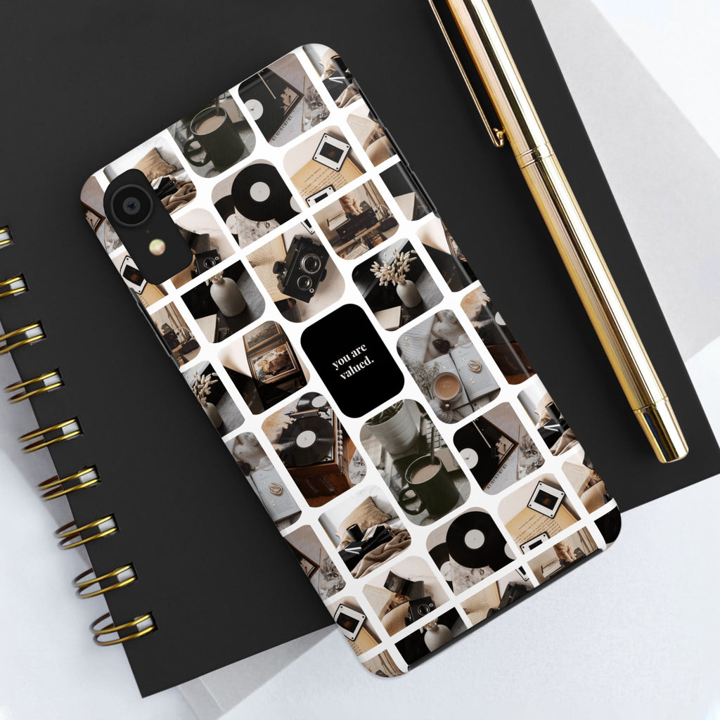 Retro Collage Phone Case - You Are Valued, Durable Protection for Your Device, Thoughtful Gift for Friends & Family, Perfect for Any [...]