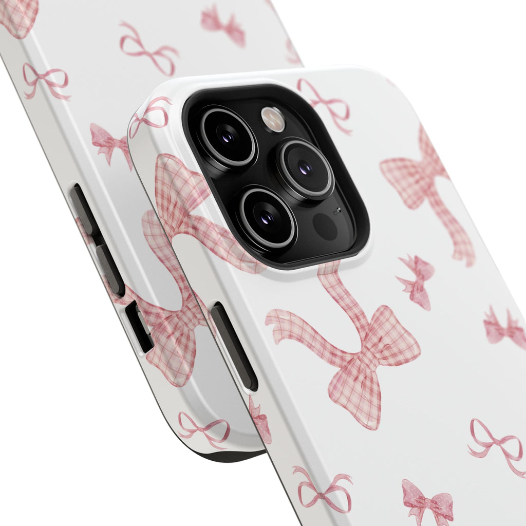 Customizable: Gingham Chic Bow Pattern Phone Case