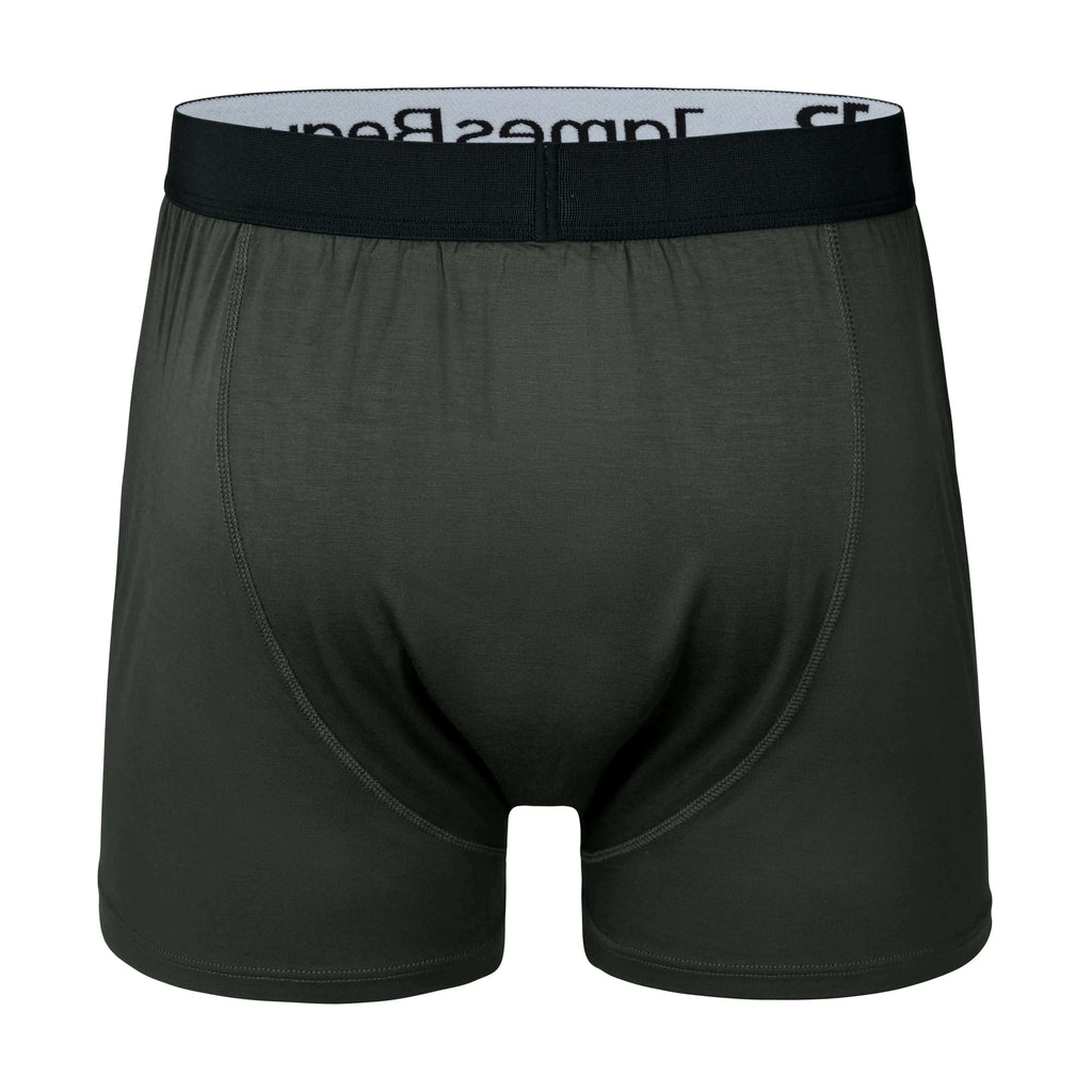 Men's Bamboo Boxer Shorts - Ultra-Soft & Breathable Underwear (Black)