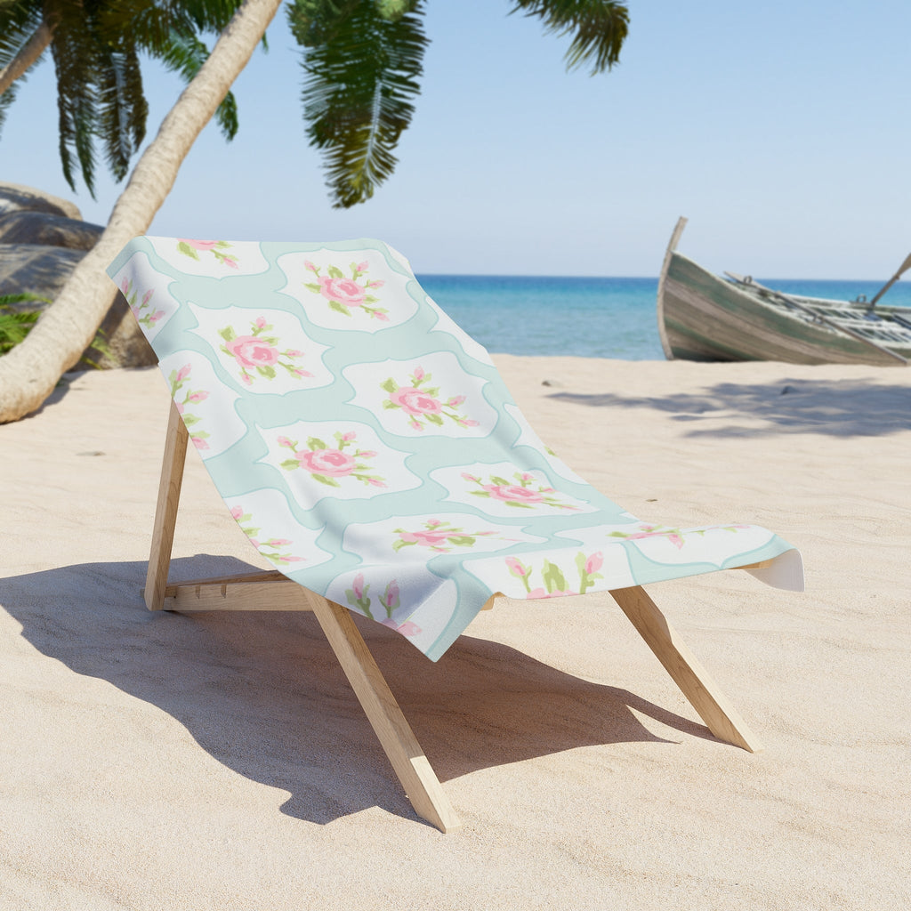Customizable: Elegant Floral Beach Towel, Summer Accessory, Pool Party Essential, Gift for Beach Lovers, Vacation Must-Have, Outdoor Relaxation