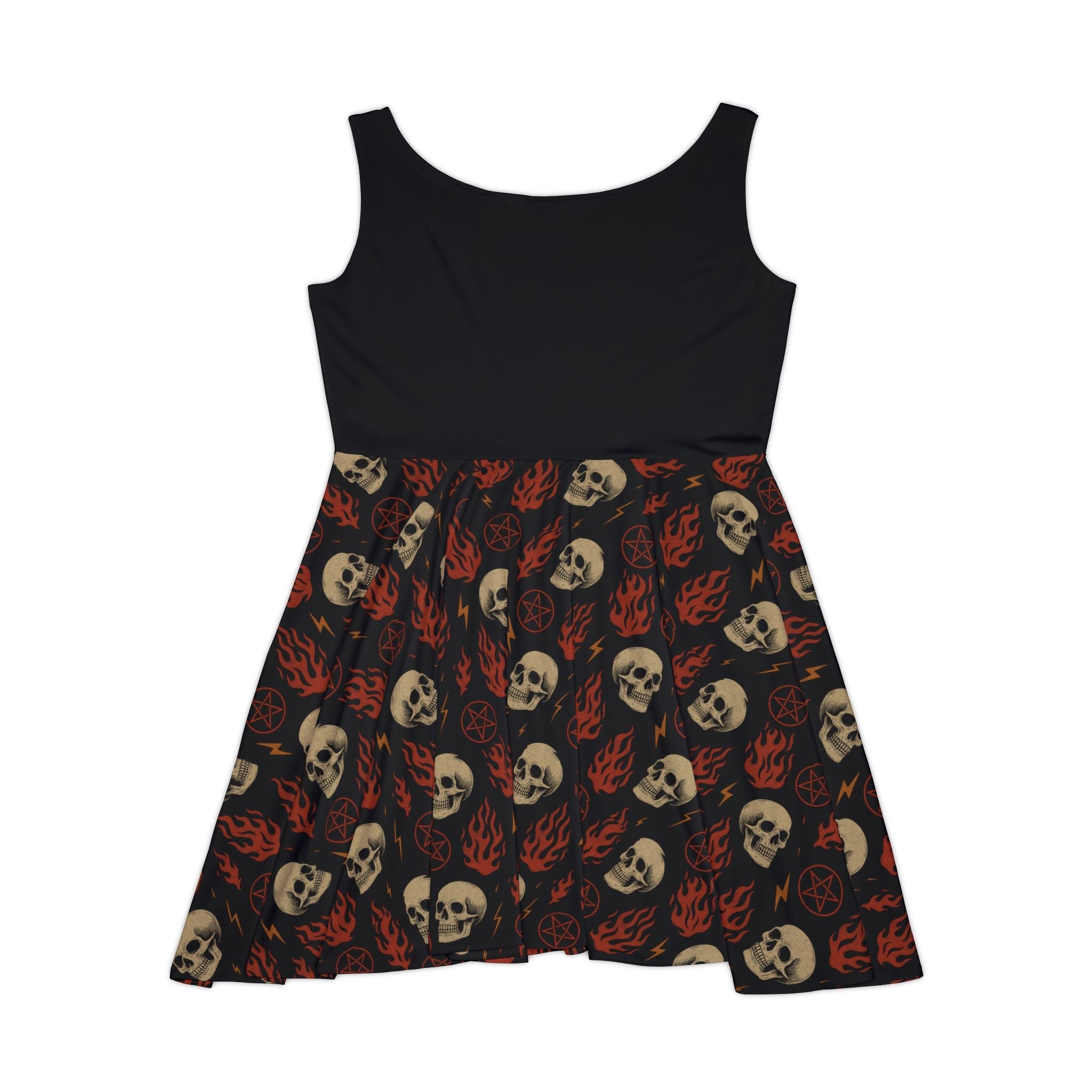 Edgy Skull Skater Dress