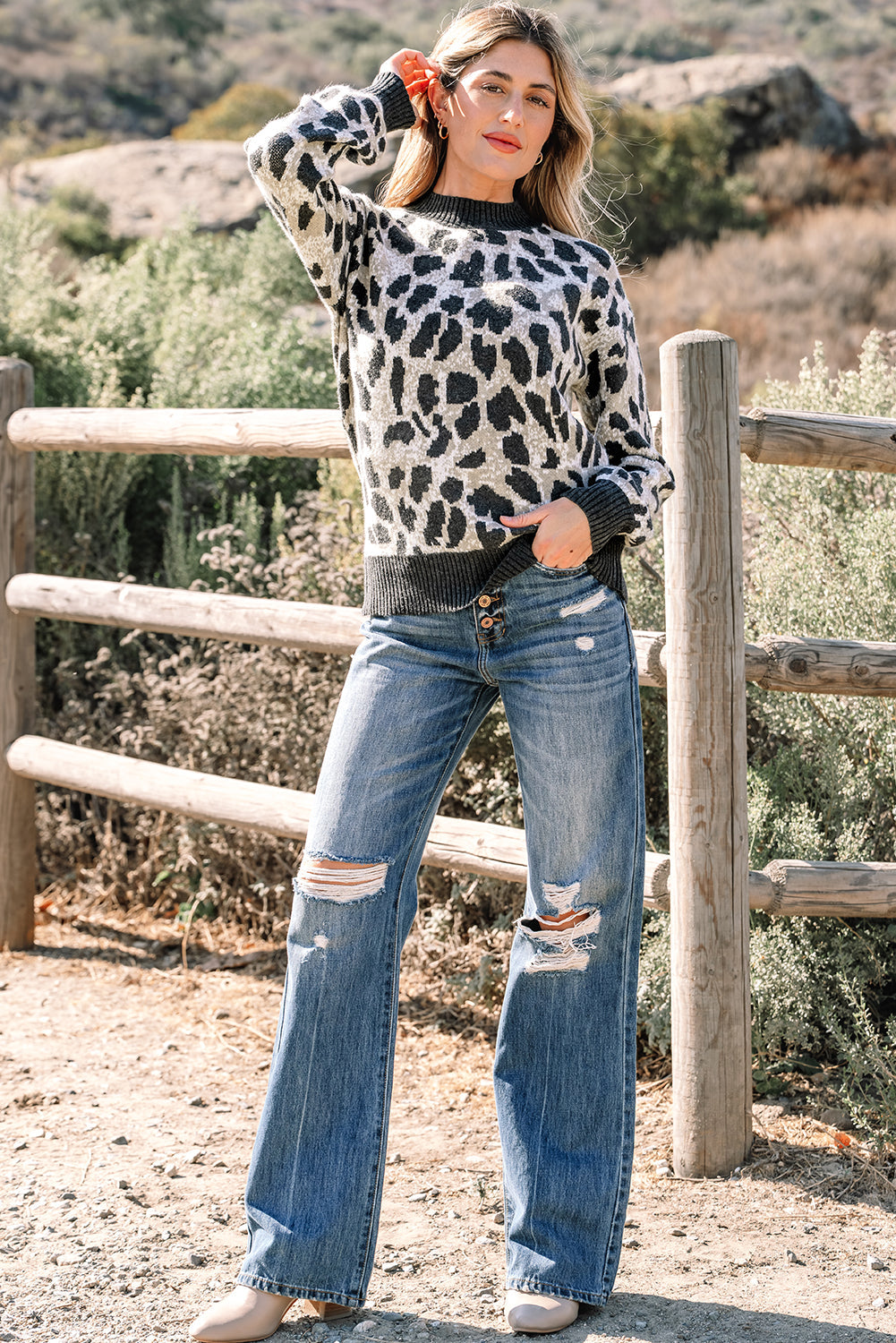 Anaissa Drop Shoulder Baggy Sweater