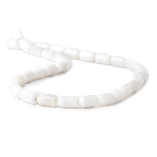 12mm White Howlite Plain Bullet Beads, 16 inch