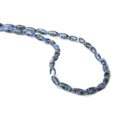 12x5mm Sodalite Plain Elongated Rice Beads 14 inch