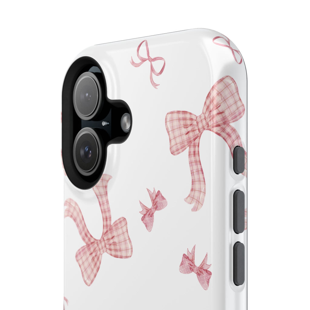 Customizable: Gingham Chic Bow Pattern Phone Case