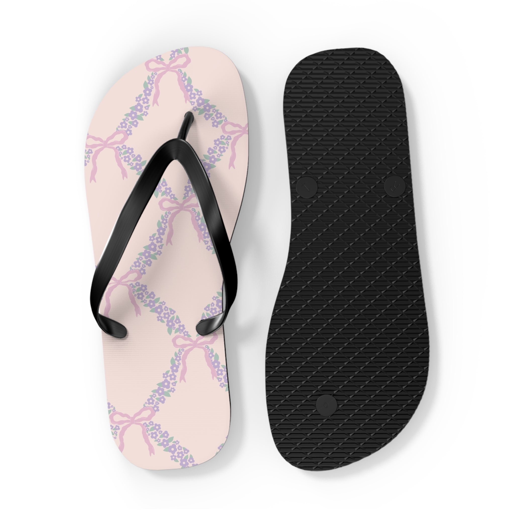 Customizable: Charming Floral Flip Flops, Summer Sandals, Beachwear, Vacation Footwear, Gift for Her, Casual Summer Fashion