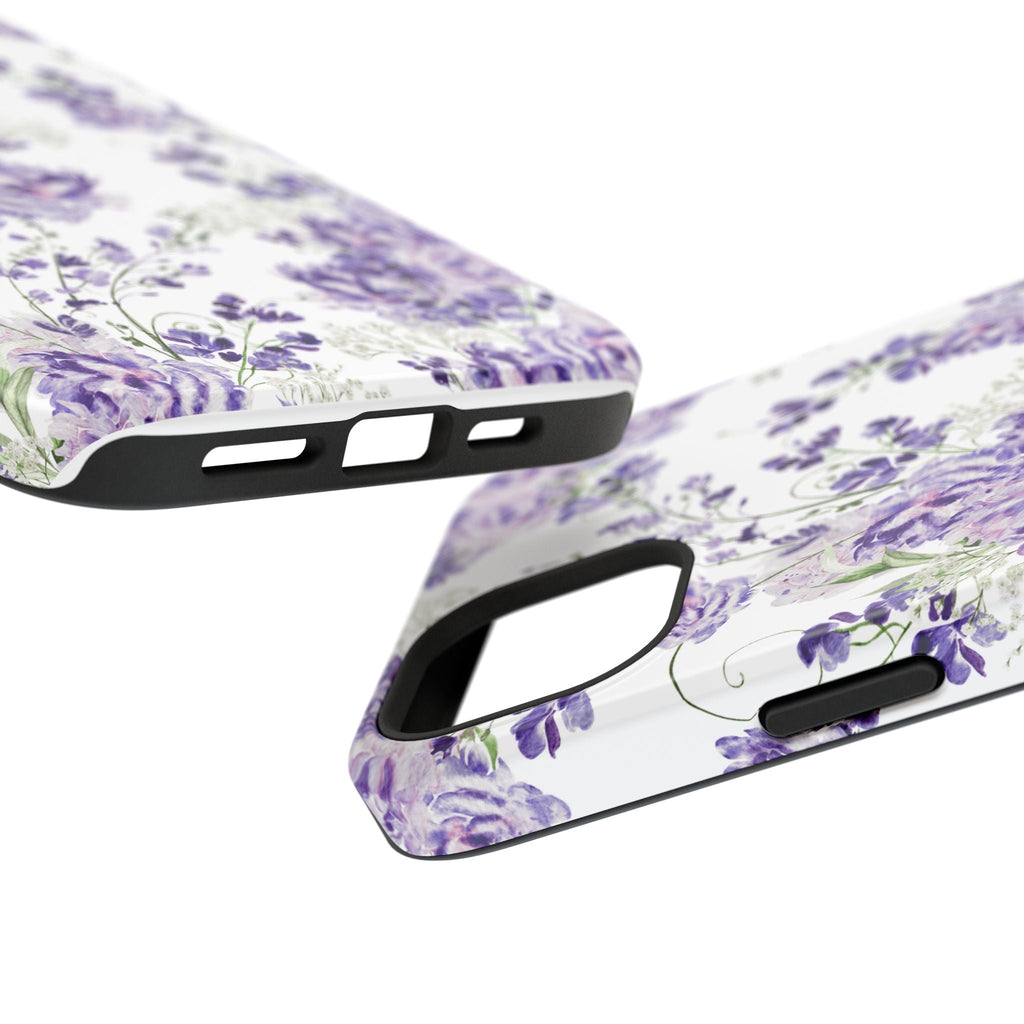 Customizable: Purple Floral Impact-Resistant Phone Case
