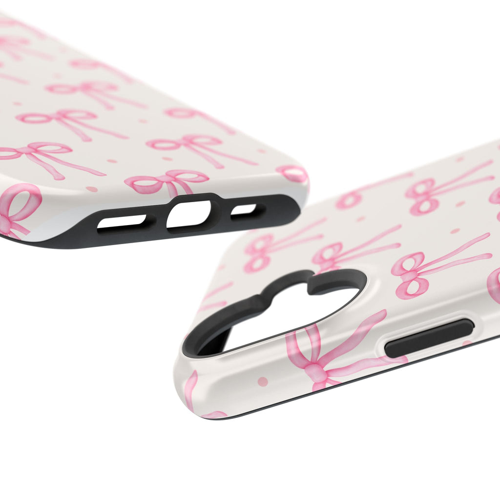Customizable: Cute Pink Bow Impact-Resistant Phone Case
