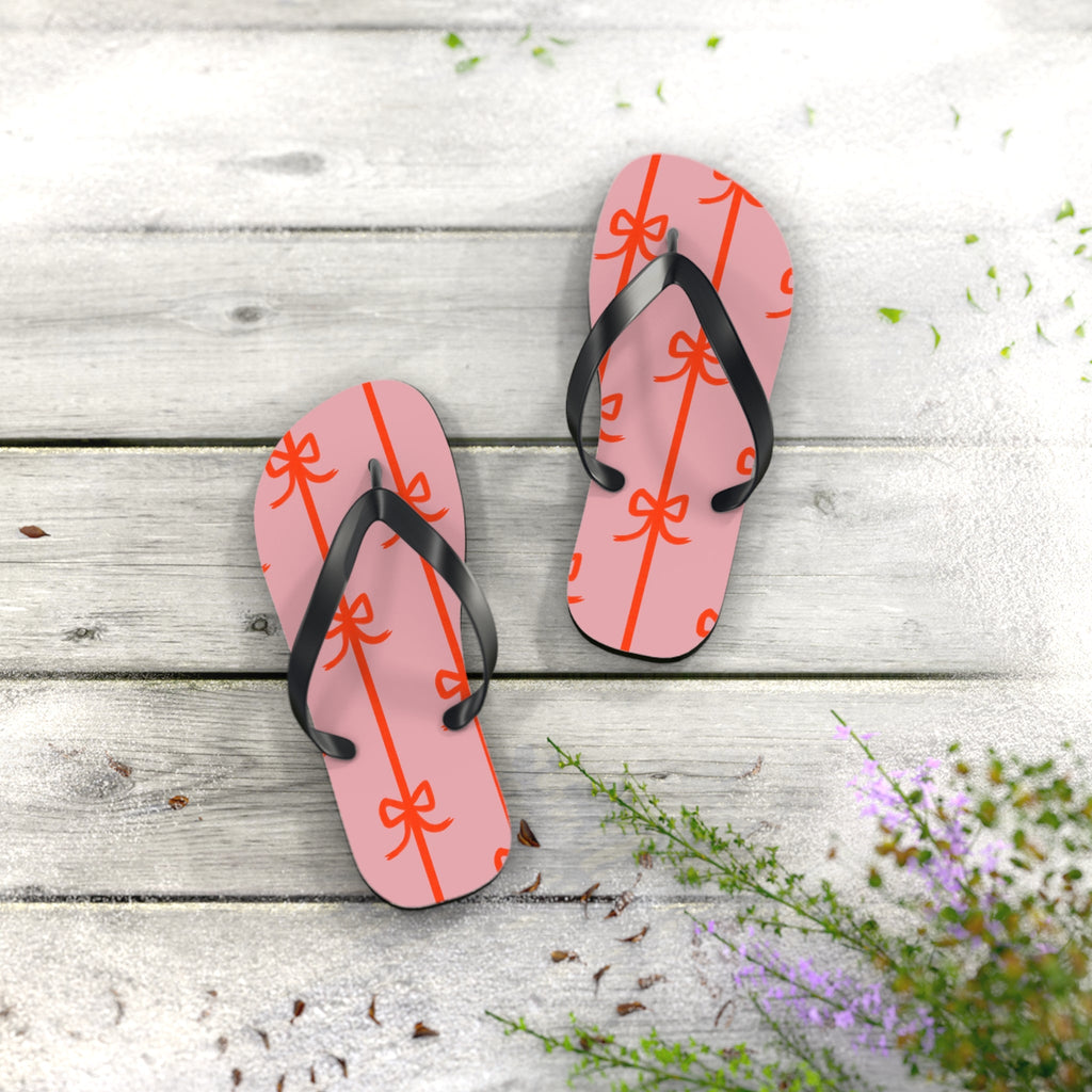 Customizable: Chic Bow Flip Flops, Stylish Summer Sandals, Women's Beach Footwear, Cute Vacation Slippers, Trendy Pool Shoes