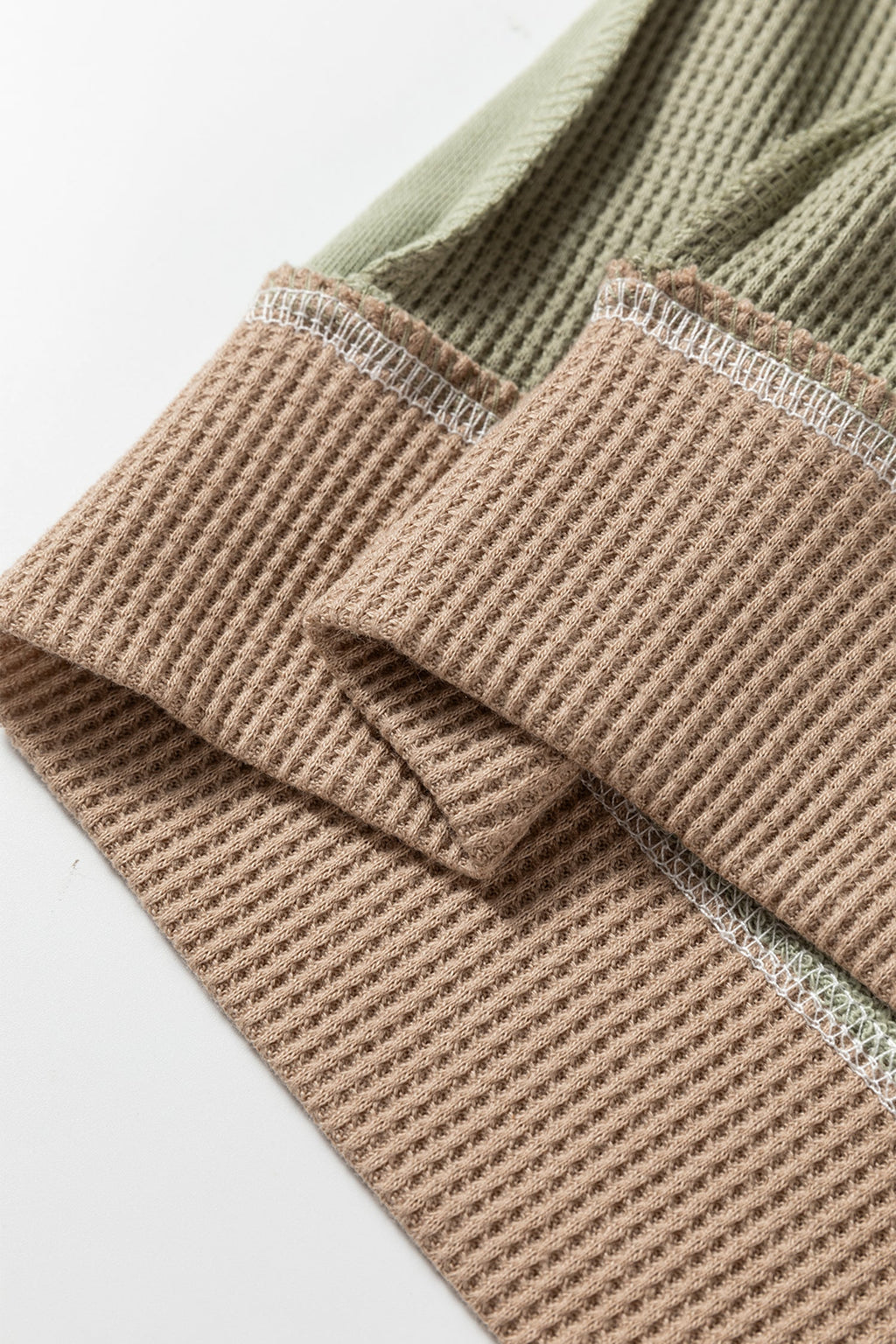 Maelynn Waffle Patchwork Oversize Sweatshirt