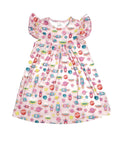 Girly Space Milk Silk Flutter Dress