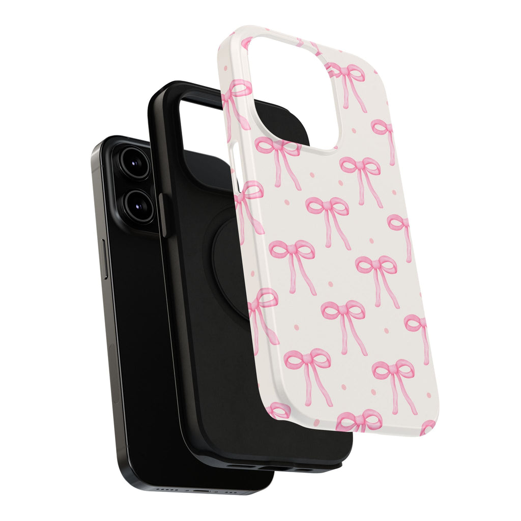 Customizable: Cute Pink Bow Impact-Resistant Phone Case