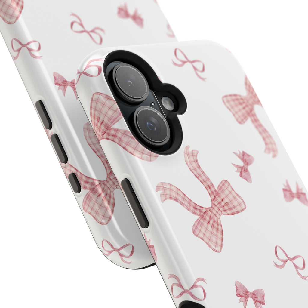 Customizable: Gingham Chic Bow Pattern Phone Case
