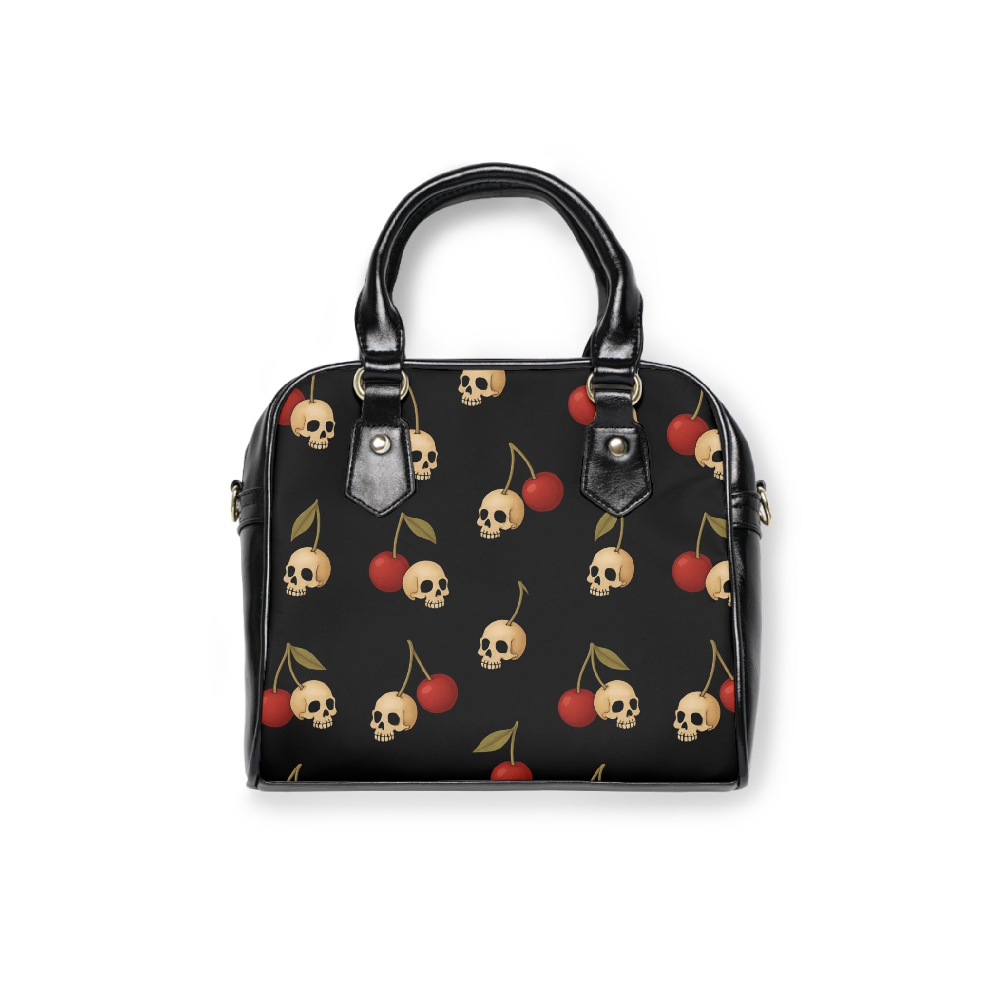 Gothic Cherries & Skulls Handbag