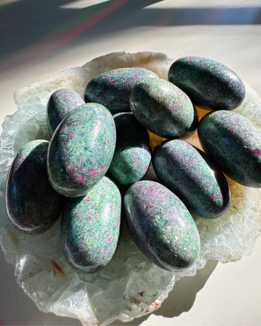 Ruby in Fuchsite Lingams