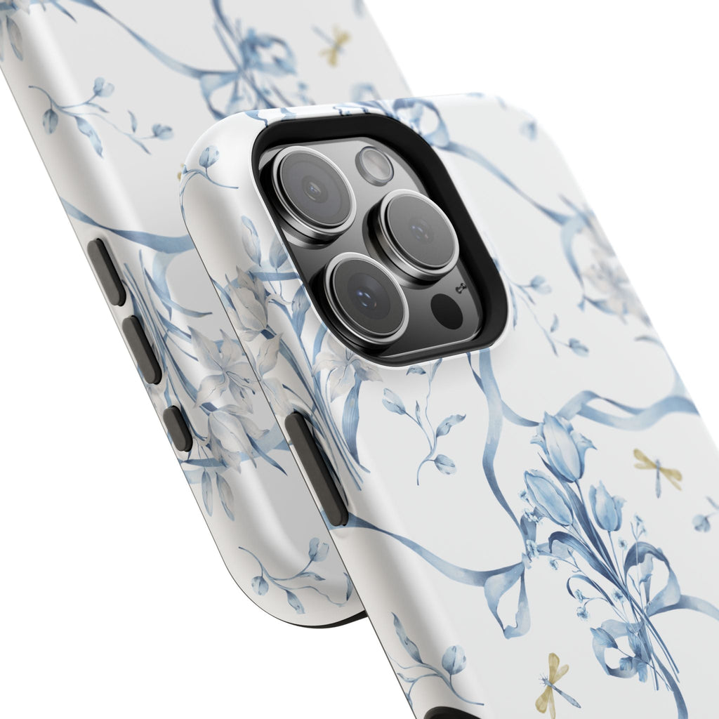 Customizable: Blue Floral-Inspired Phone Case
