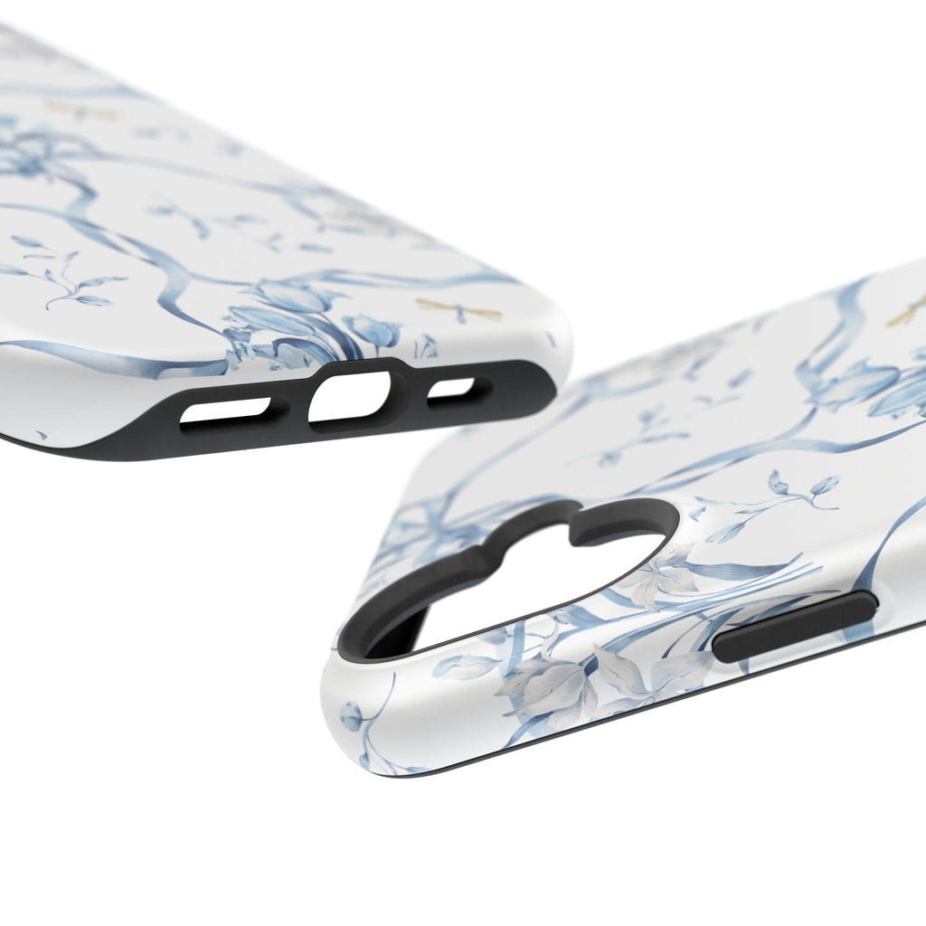 Customizable: Blue Floral-Inspired Phone Case
