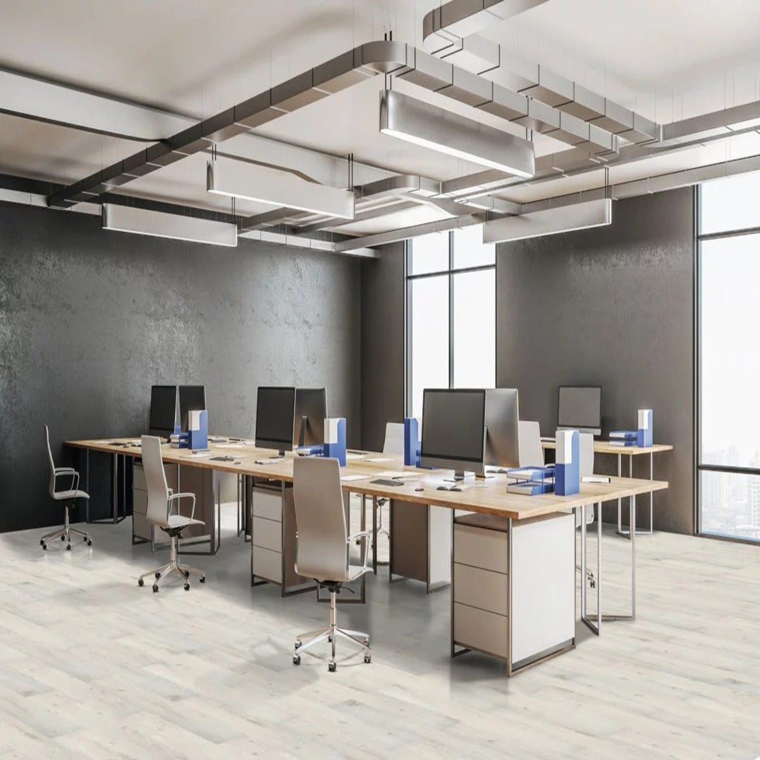 Fensis 22mil Heavy Duty Wear Layer SPC Vinyl Rigid Core 5.08mm Thick, 1mm IXPE Sound P - Pine Collection