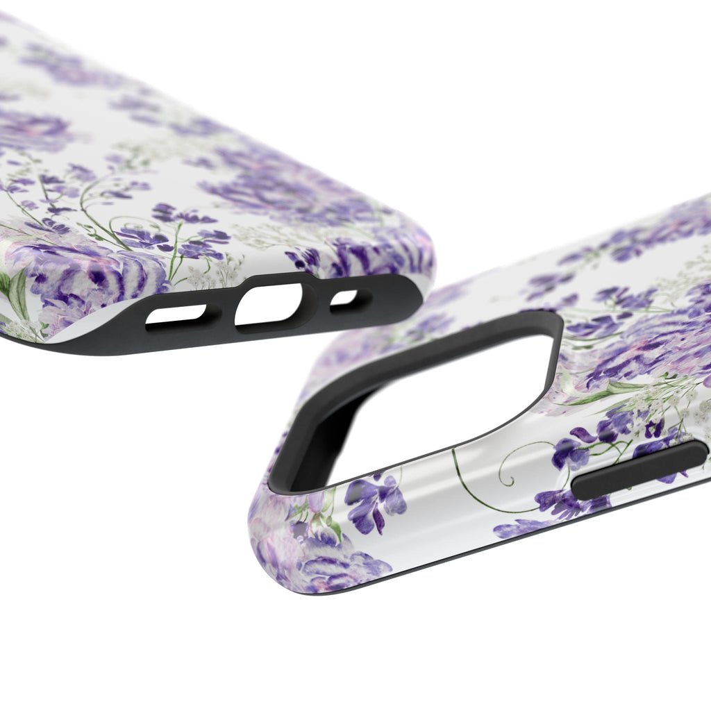 Customizable: Purple Floral Impact-Resistant Phone Case