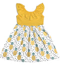 Pineapple Ruffle Tank Milk Silk Dress