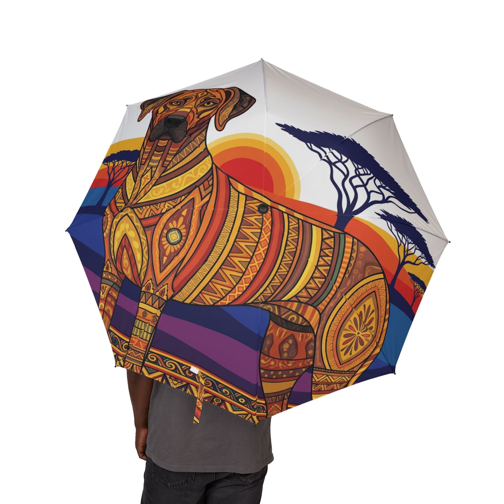 48" Semi-Automatic Umbrella – Windproof Large Travel Rain Umbrella
