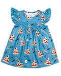 Pizza Flutter Milk Silk Dress