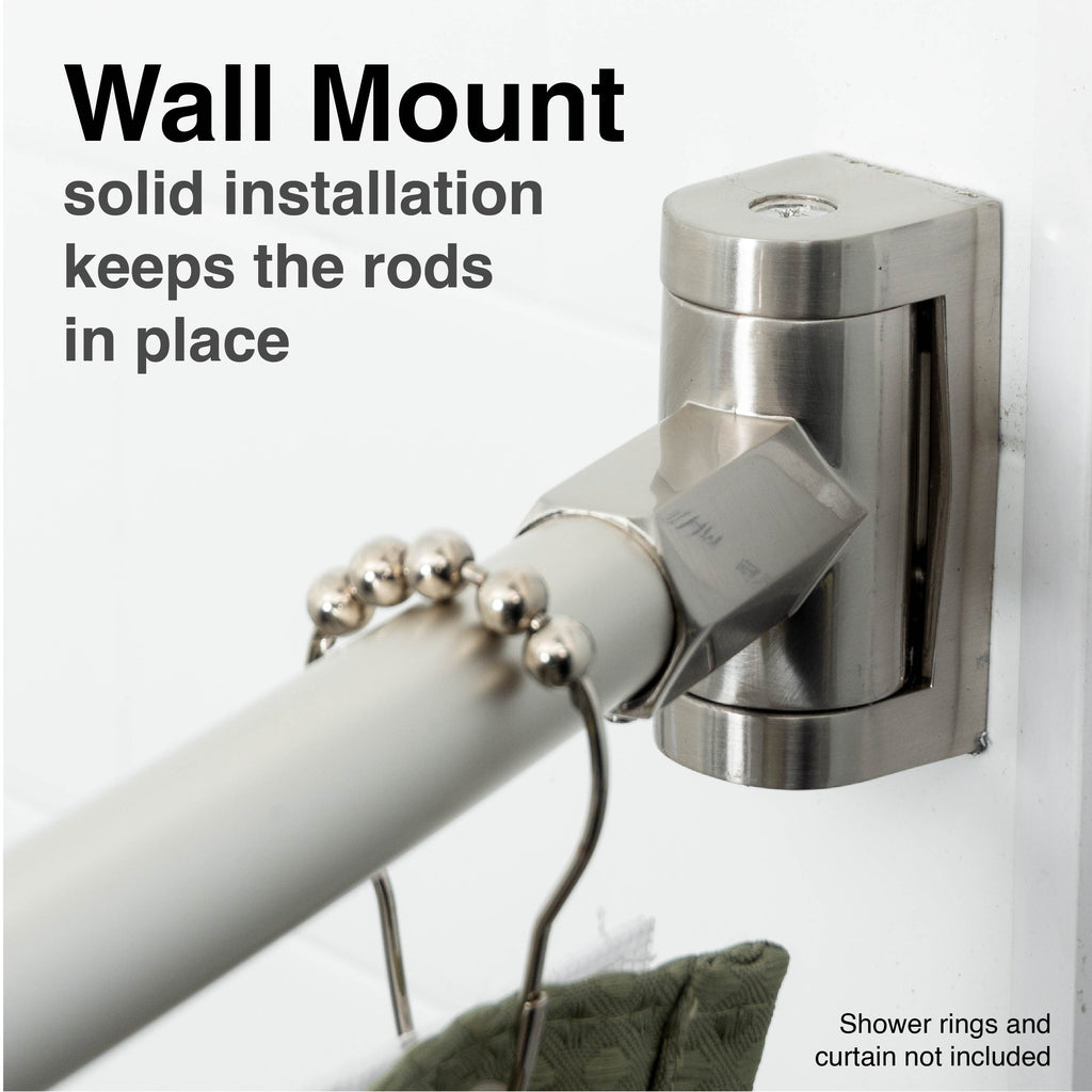 36 in. to 61 in. Curved Shower Rod (Brushed Nickel Finish)