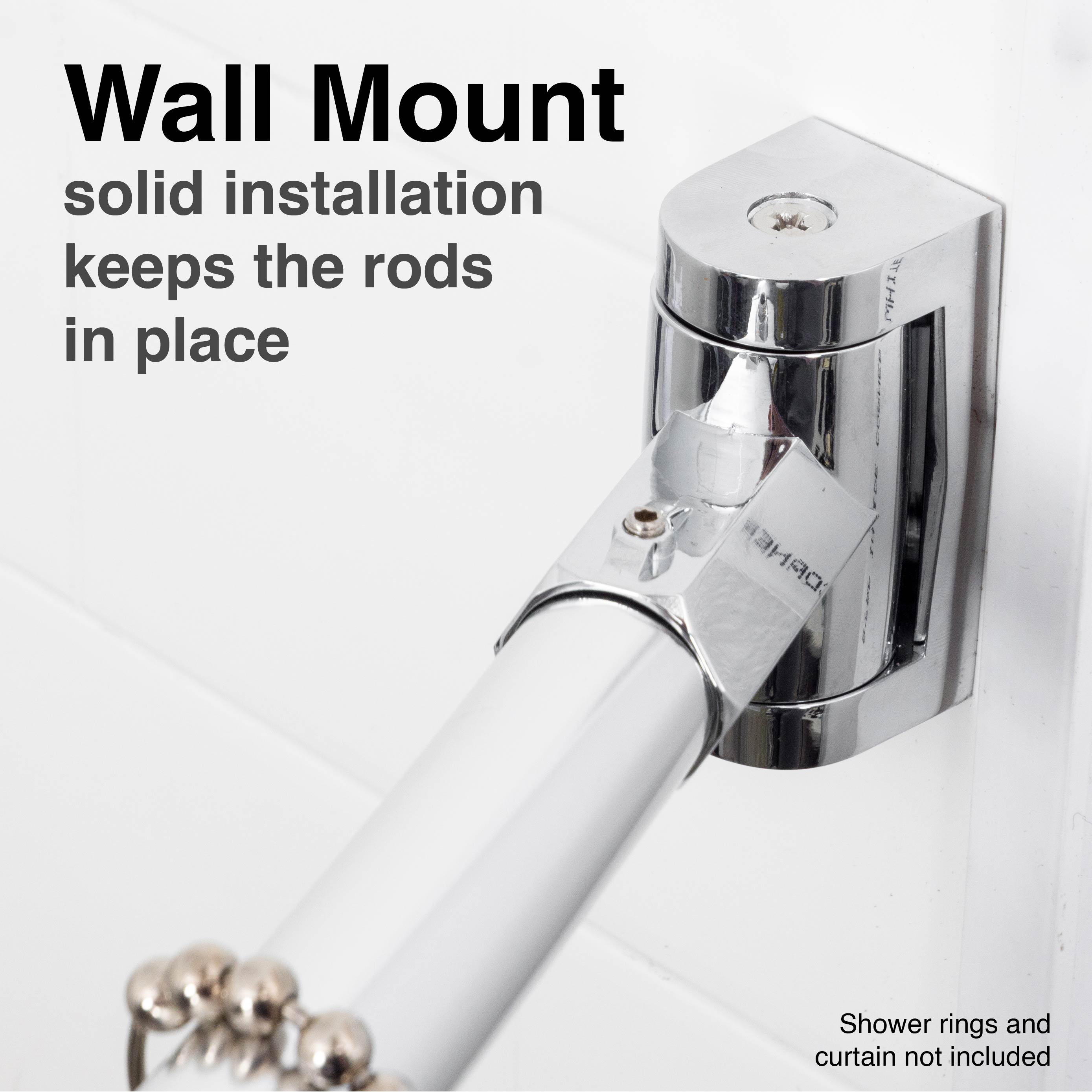36 in. to 61 in. Curved Shower Rod (Chrome Finish)