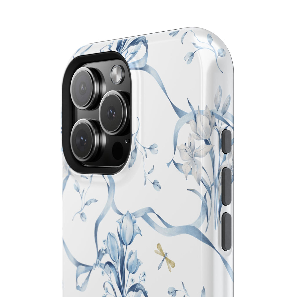 Customizable: Blue Floral-Inspired Phone Case