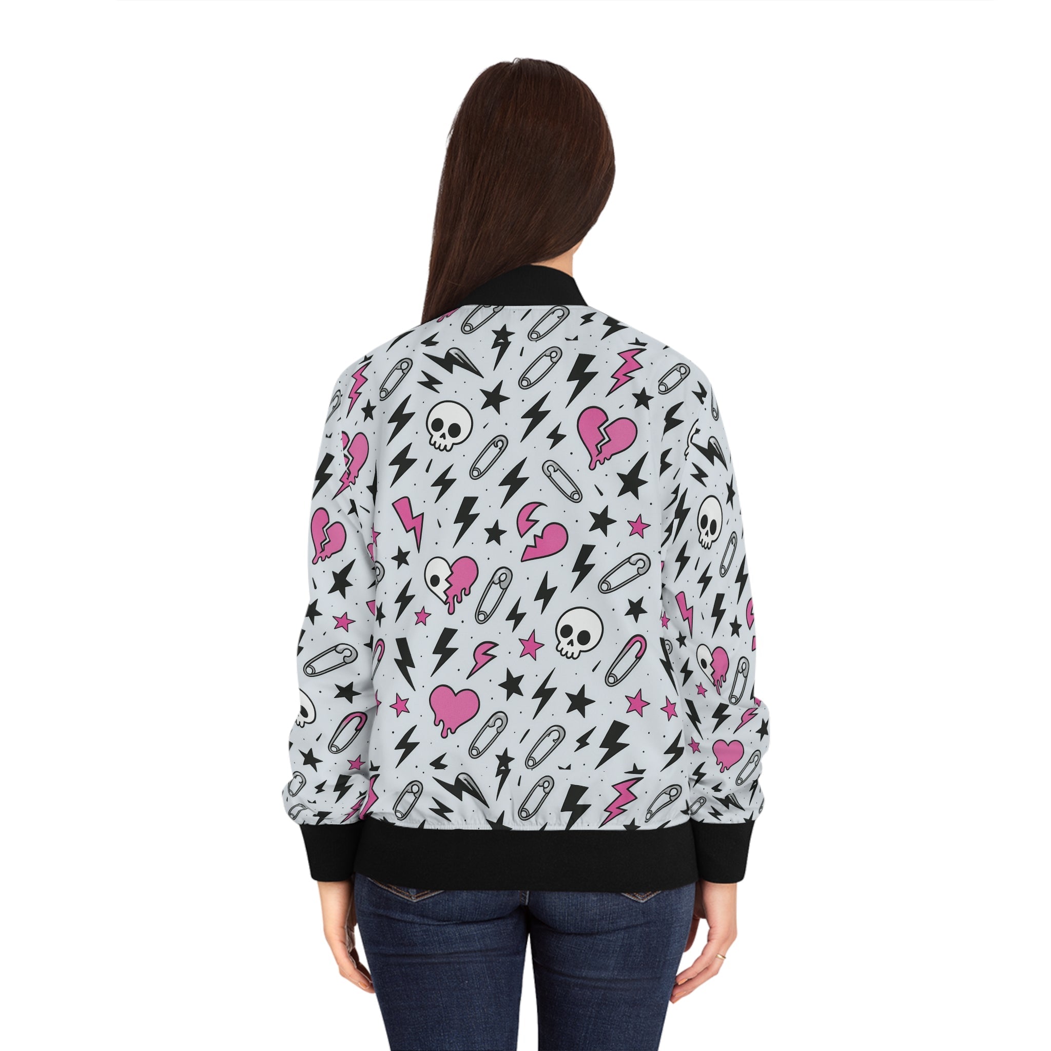 Ashen Chaos Bomber Jacket