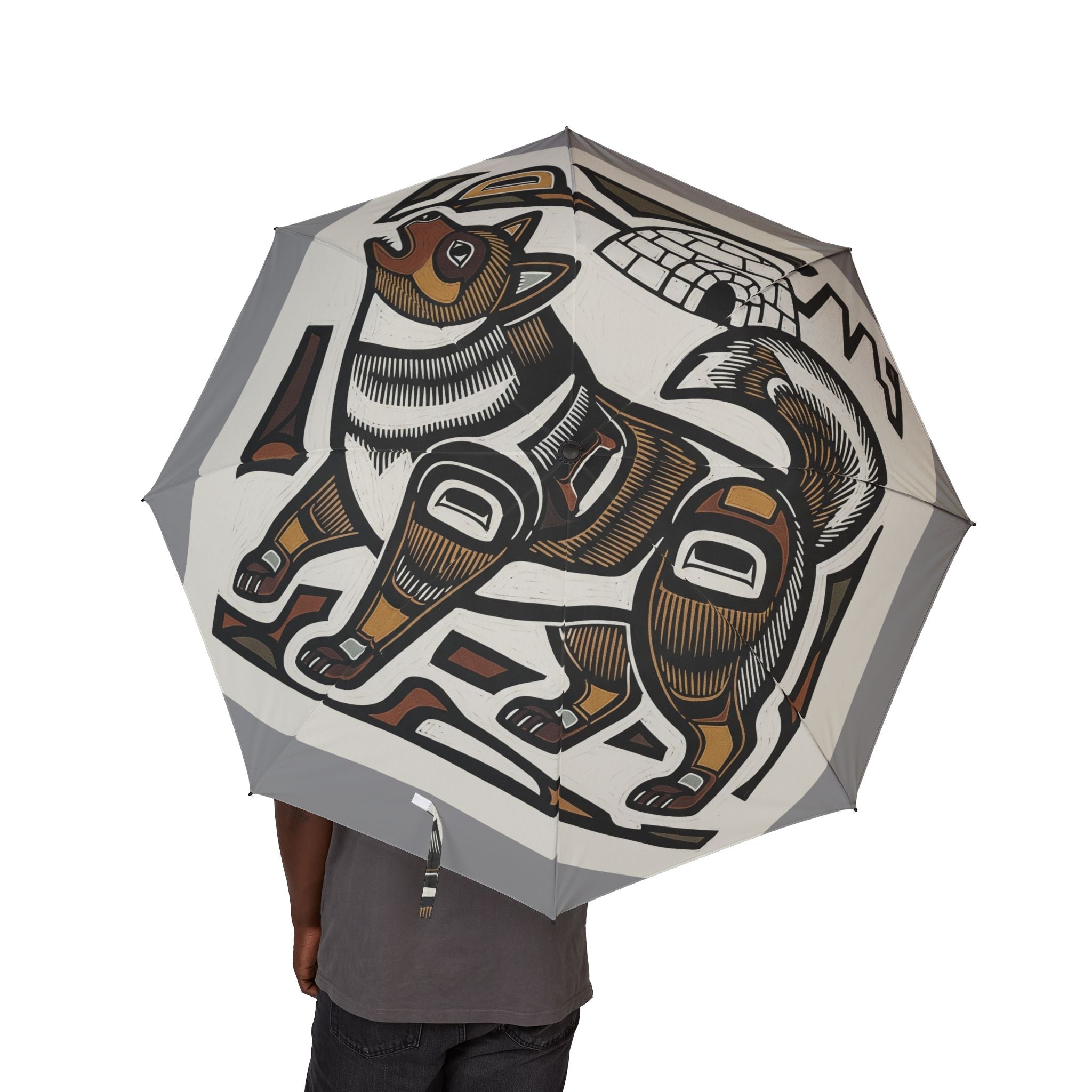 48" Semi-Automatic Umbrella – Windproof Large Travel Rain Umbrella